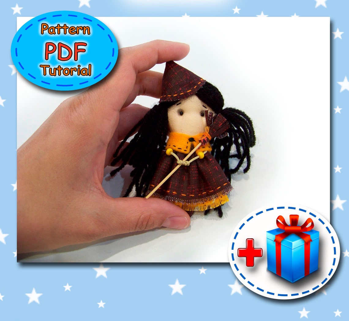 Tiny Rag Doll Sewing Pattern PDF/ Mini Fabric Doll Small Cloth - Etsy