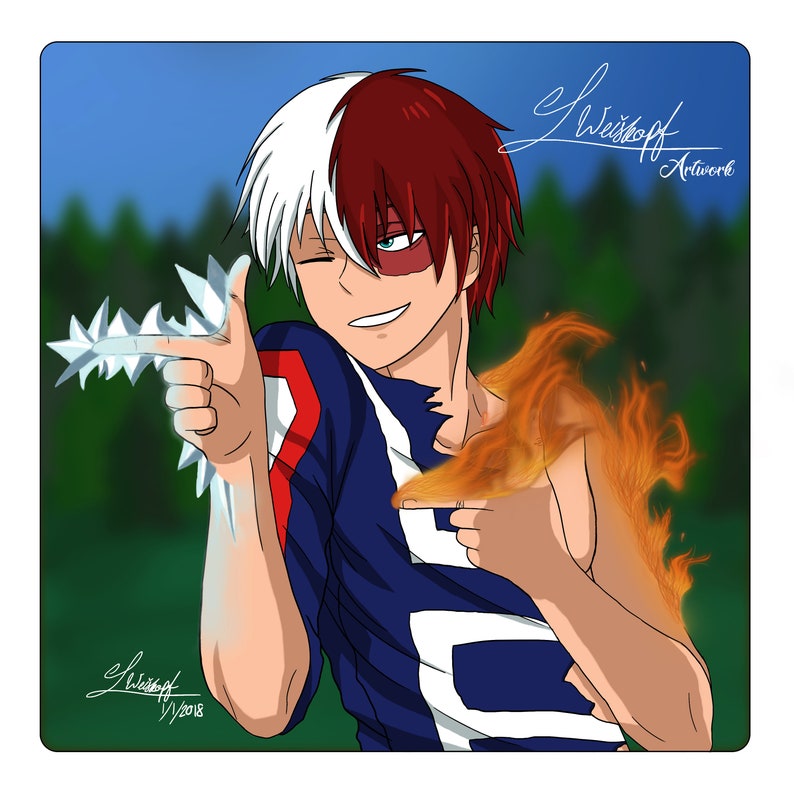 My Hero Academia Shoto Todoroki Art