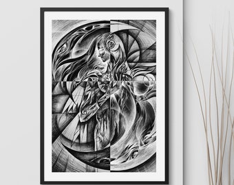 Dark Art Print / Fine Art / Giclee / Graphic Art