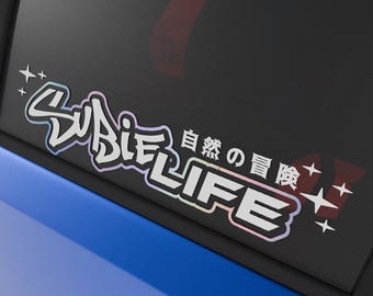 Subie Works フロントガラス デカール 車のステッカー バナー JDM