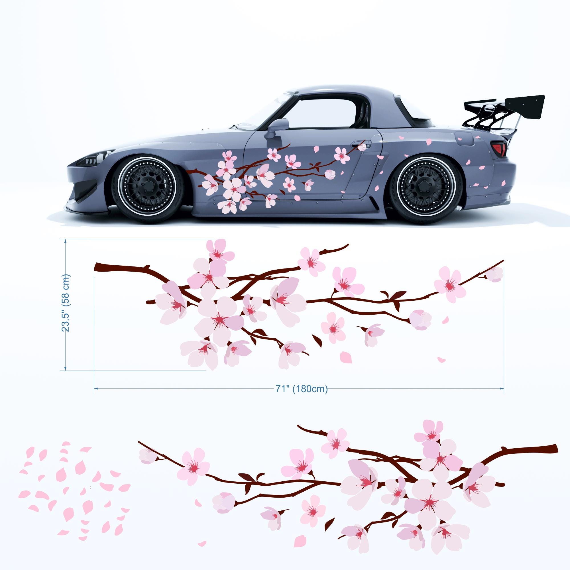 Sakura Cherry Blossom Car Decal: Japanese Side Livery (set) - Etsy