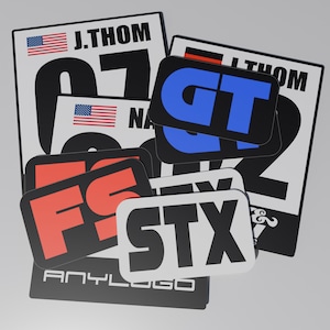 Autocross Class Cards Benutzerdefinierte 5″ x 8″ und Buchstaben sind SCCA-Verordnung 4″ hoch | Vinyl oder Magnet 2er-Set (Rennnummern Nicht enthalten)