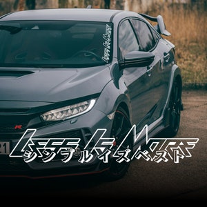 Endless Windshield Banner | Less Is More | , JDM Sticker, Vinyl Decal, Car Decor, JDM Car Decal+