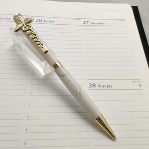 Ballpoint Pen Medical Caduceus Clip