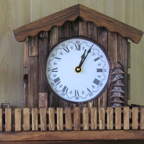 Small Wall Clock, Fence Clock, Mantle Clock, Small Mantle Clock, Rustic Clock, Wall Clock, Farmhouse Clock