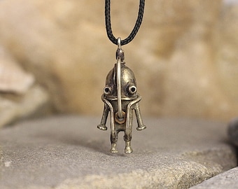 Weird Alien pendant accessories for scientist Robot fan gift Modern art jewelry Bioshock Biomechanical Cyberpunk Dieselpunk Sci-Fi NASA