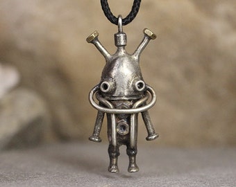 Robot diver  pendant Alien Tiny Spaceman funny Gift for scientist science charm NASA Sci-Fi mechanical outer space invader star