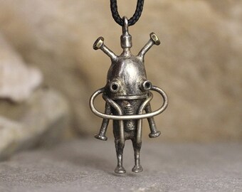 Robot  pendant Alien Tiny Spaceman funny Gift for scientist science charm NASA Sci-Fi  mechanical outer space invader star