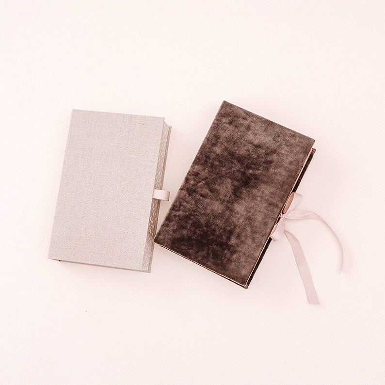 Hair accessories box 6*10 inch bow storage box Keepsake box Linen box for bows Boho jewelry box Memory box