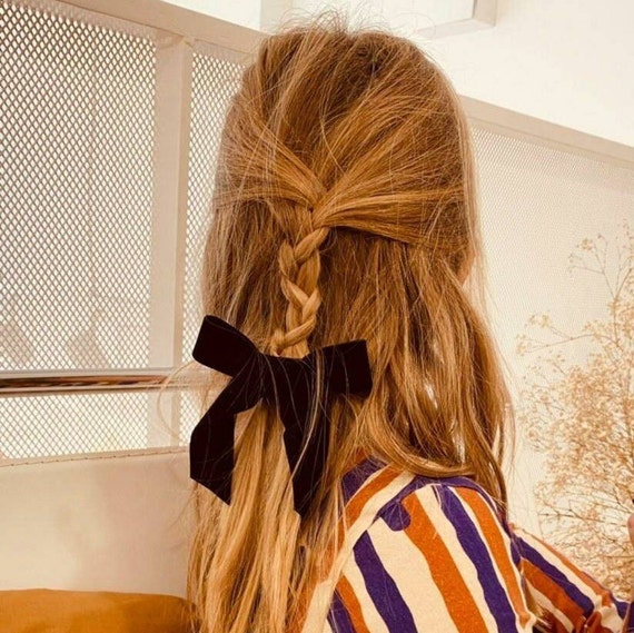 Cintas para el pelo con lazo de 2 piezas para mujer y niña, tela suave,  diseño de cola larga, cinta para el pelo suave, lazos para el pelo,  decoración - AliExpress