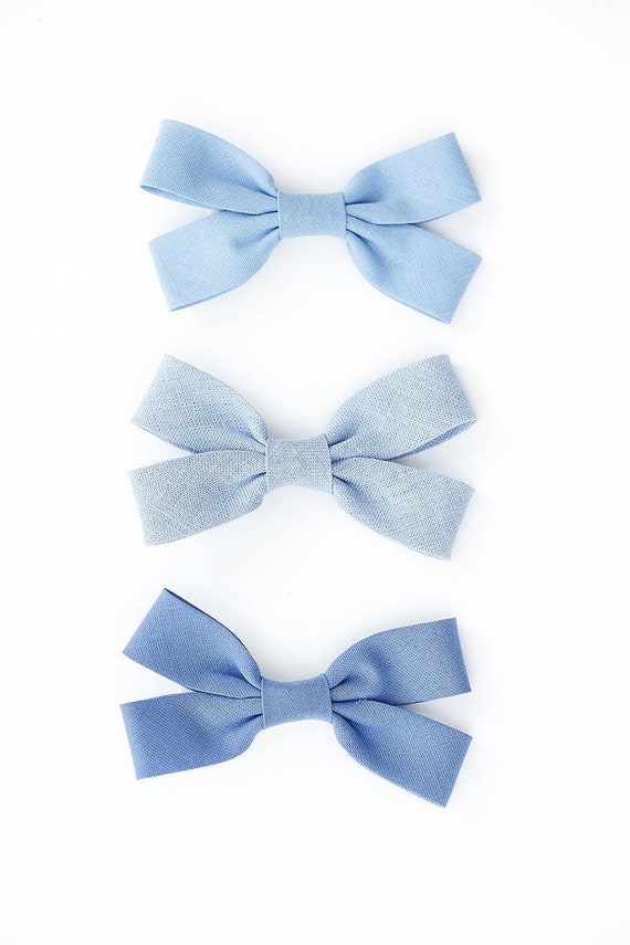 59 HQ Pictures Blue Hair Bows : Amazon Com Big Hair Bows Girls Toddler Velvet 5 Inches 10 Pcs Hair Clips For Girls Alligator Baby Ponytail Holder Red Blue Hair Bow Beauty