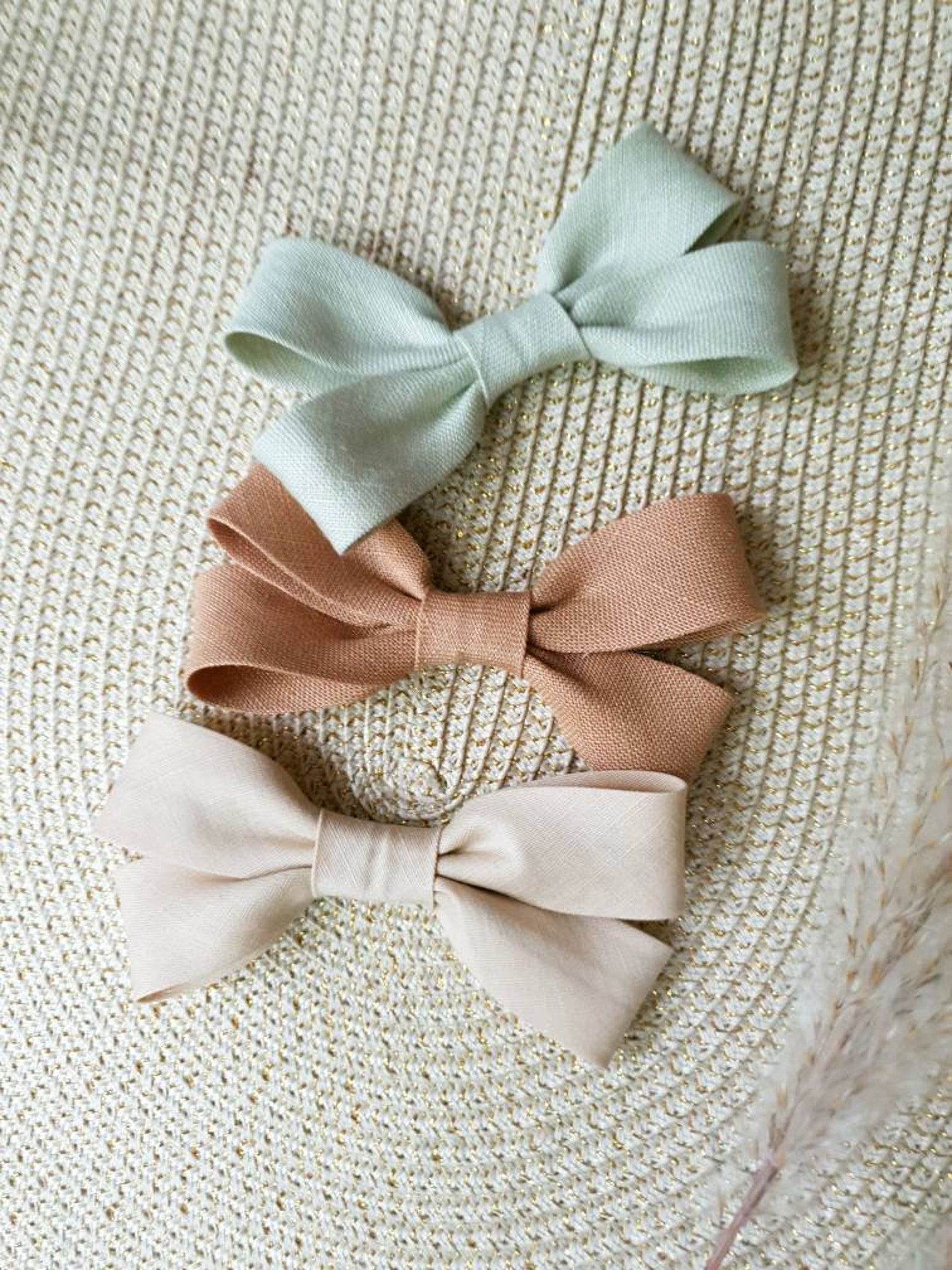Pastel hair clips for girls boho style hair bows for girls Etsy