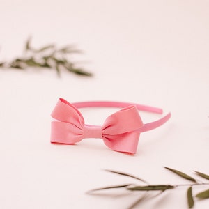 Tiara rosa para criança, Tiara minimalista, Tiara Alice para meninas, Laços para meninas, Laço para meninas, Tiara Alice de 1 cm de largura
