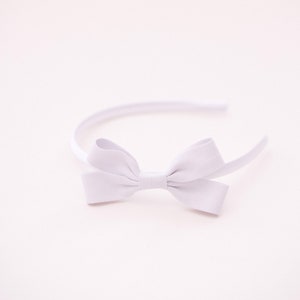 Tiara cinza para meninas, Tiara minimalista, Tiara Alice para meninas, Laços para meninas, Tiara de cetim para meninas, Tiara Alice de 1 cm de largura