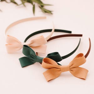 Headband with cotton bow for toddler girls | Minimalist toddler headband | Hair bows | Gift for girl