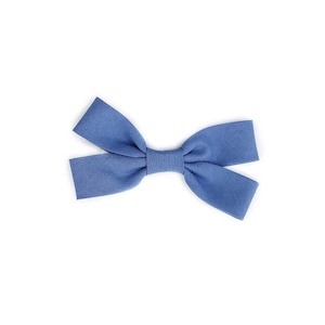 Blue hair bow, Toddler hair clip, Pigtail hair clips, Birthday gift for girl, Summer boho hair bows, Hair clips for girl