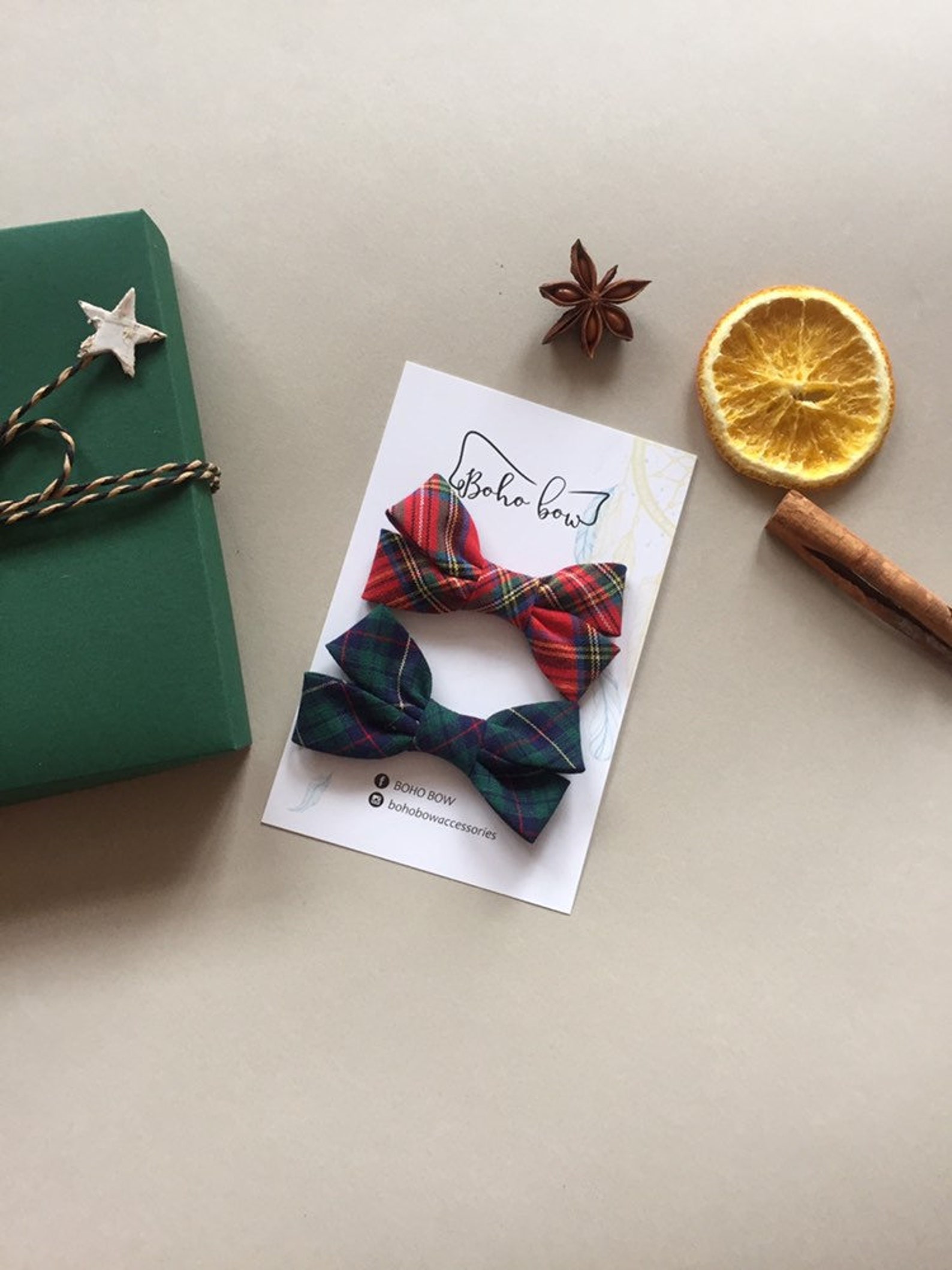 Christmas hair clips Advent calendar filler Hair bows for Etsy