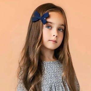 Blue hair bows, Set of 2, Hair bows with alligator clip, Gift for girl, Blue hair bows, Toddler accessories, Birthday gift