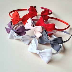 Tiara para meninas, Laços para meninas, Laços de cabelo, Tiara para meninas, Tiara minimalista para crianças, Laço para meninas, Presente para menina