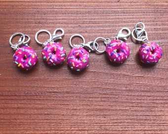 Donuts polymer clay stitch markers /progress keepers