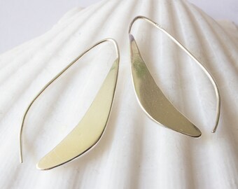 Minimalist Silver Earrings | Minimalist Silver Jewelry | Simple Sterling Silver Earrings | Geometric Silver Earrings | Gift for her
