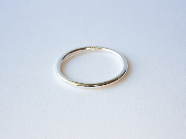Minimalist Silver Ring Silver Stacking Ring Handmade Jewelry Narrow Band Ring in Sterling Silver image 4