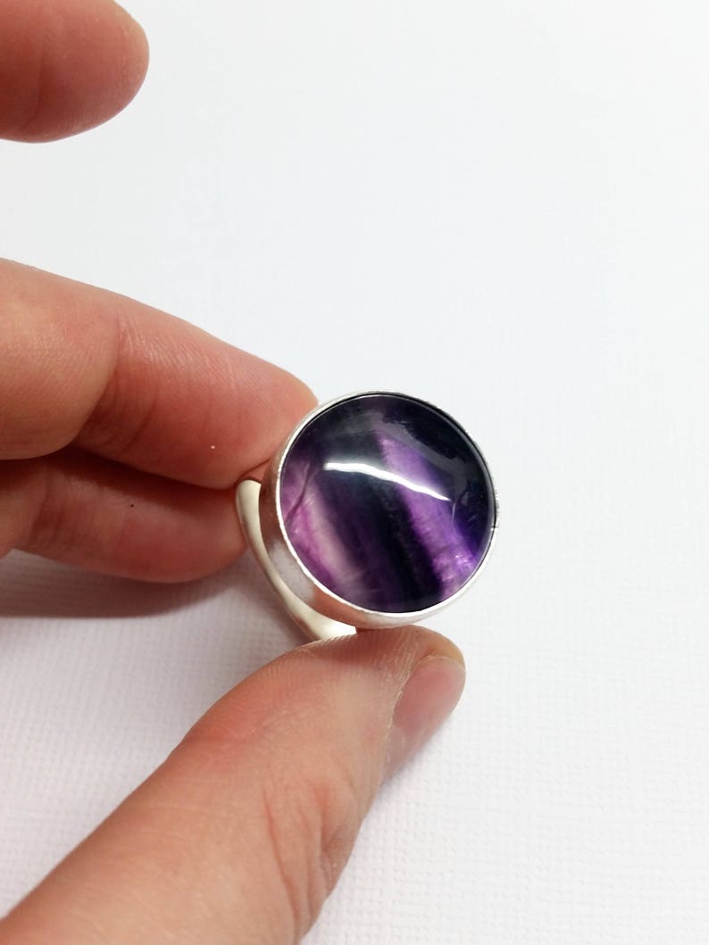 rainbow fluorite ring