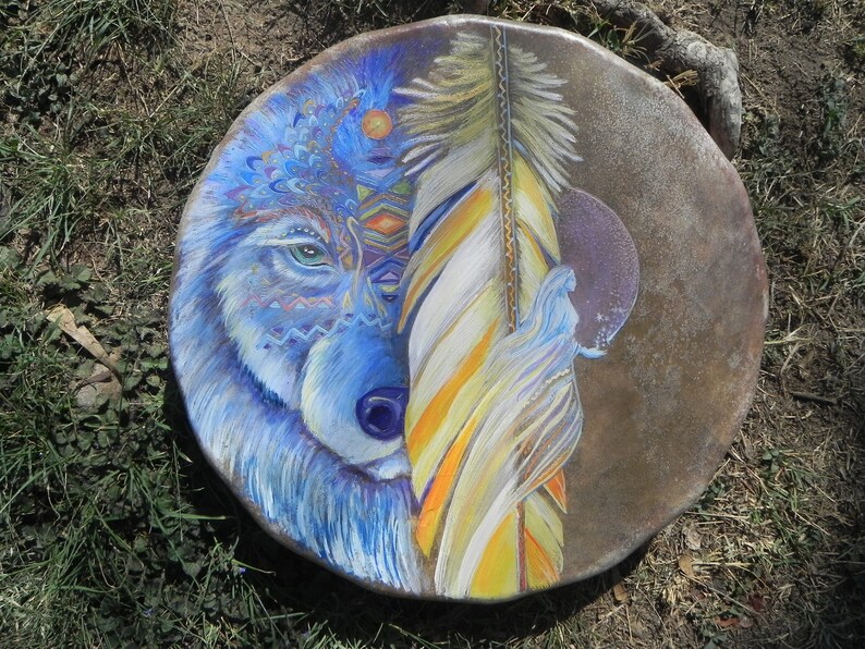 Shamanic Drum Carved Drum Etsy
