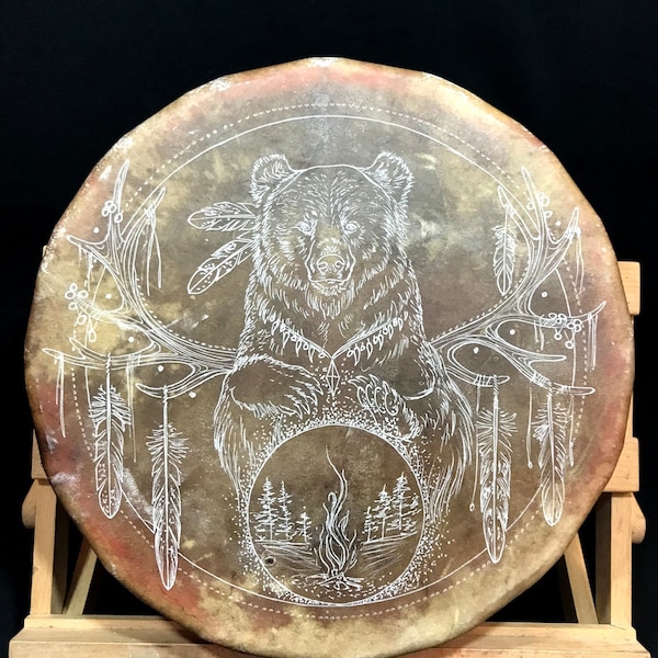 Shamanic Drum - Carved and Customized