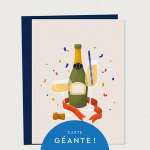 Carte de souhaits Célébration - Carte géante à personnaliser - Carte de voeux vierge à signer - Grande carte de souhaits à personnaliser