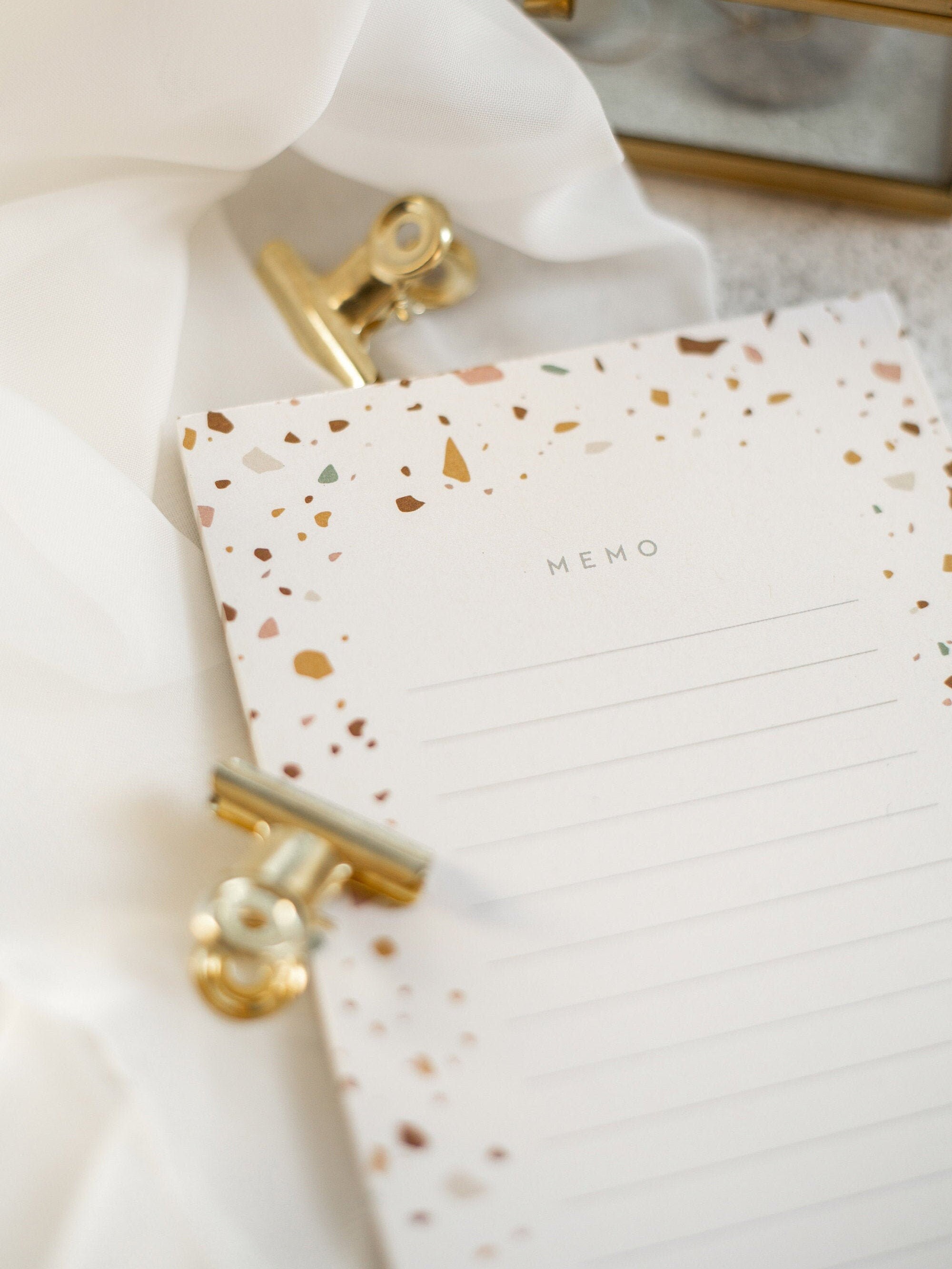 Stylish Notepad Terrazzo Designer Notepad - Memo - Office Stationery - Stylish and ...