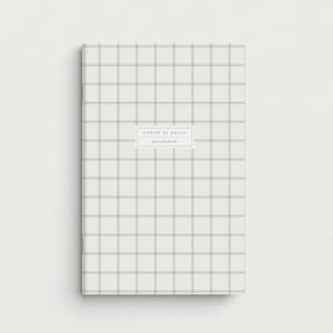 Classic Checkered Notebook - Elegant Black and White Notebook - Luxury and High-End Stationery - 60 Lined Pages
