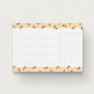 Banana Magnetic Meal Planner - Magnetic Weekly Planner - Customizable To-Do List - Designer Office Stationery