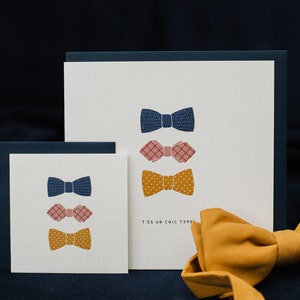 Greeting Card for Dad - Bow Ties - Best Wishes for Father's Day - Personalized Party Stationery for Men