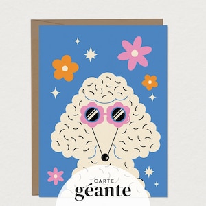 Carte de fête géante - Papeterie originale pour fête et anniversaire - Carte de souhaits grand format