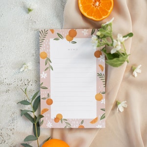 Mimosa Notepad - Memo - Recycled Paper - Customizable To Do List - Home Task List - Colorful Office Stationery