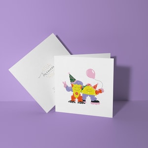 Carte d'anniversaire pour ados - Pizza et Tacos - Papeterie originale pour adolescent - Carte de fête illustrée à la main