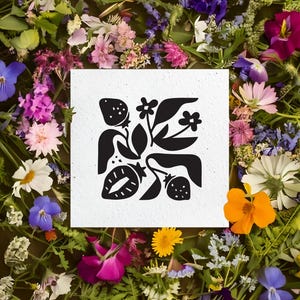 Carte de souhaits zéro déchet - Papeterie de fête des mères - Carte de voeux minimaliste ensemencée de fleurs pour occasion spéciale