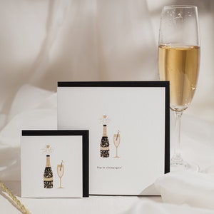 Champagne Greeting Card - Personalized Festive Card - Celebration Greeting Card - Festive Stationery for Special Occasions