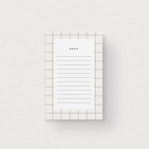 Modern Notepad Classic Check - Personalized Office Stationery - Stylish To-Do List Made From Recycled Paper