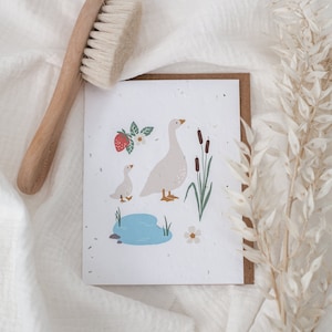 Carte de souhaits à planter - Suzel à la campagne - Carte ensemencée de fleurs à signer - Cadeau de naissance personnalisé