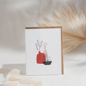 Plantable greeting card - Pottery - Eco-friendly greeting card to personalize - Sustainable and eco-friendly greeting card