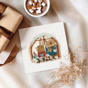 Carte de voeux Parfait Bonheur - Carte de souhaits pour le temps des fêtes - Voeux de Noël - Papeterie de Noël personnalisée