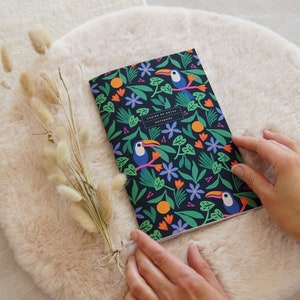 Personal Notebook - Toucan - Journaling Notebook - Stationery with Exotic Patterns for Creative Ideas