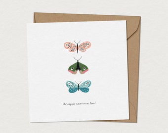 Greeting card - Butterflies - Mother's Day card - Personalized greeting card - Thank you card