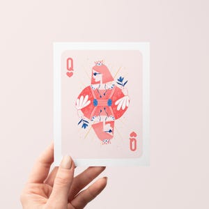 Carte d'anniversaire pour femme - Dame de coeur - Papeterie inspirante de femme - Cadeau pour sœur - Carte pour la St-Valentin