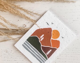 Carte de souhaits à planter - Grand air - Carte de voeux ensemencée et écologique à personnaliser - Carte de fête originale pour homme