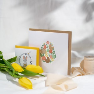 Easter Card - Flowering Coconut - Personalized Greeting Card - Easter Wishes - Blank Card to Sign