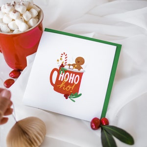 Greeting card - Tibiscuit - Christmas wishes - Holiday season - Holiday stationery - Christmas cookie and hot chocolate