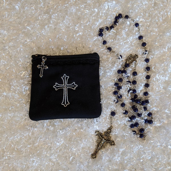 Rosary Pouch | Zipper Pouch | Coin Purse | Accessory Zipper Pouch | Earbud Case